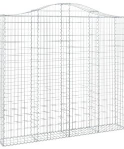 Cesto Gabbione Ad Arco 200x30x180/200 Cm Ferro Zincato