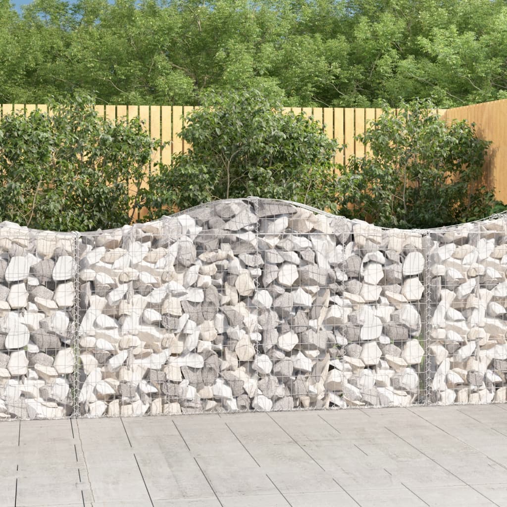 Cesti Gabbioni Ad Arco 7 Pz 200x30x100/120 Cm Ferro Zincato
