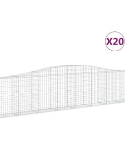 Cesti Gabbioni Ad Arco 20 Pz 400x30x80/100 Cm Ferro Zincato
