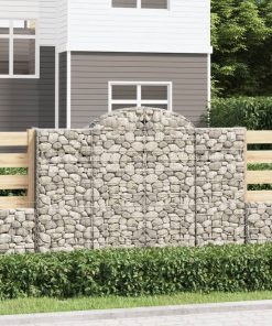 Cesti Gabbioni Ad Arco 12 Pz 200x50x140/160 Cm Ferro Zincato