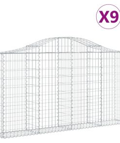 Cesti Gabbioni Ad Arco 9 Pz 200x30x100/120 Cm Ferro Zincato