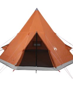 Tenda Da Campeggio Tipi 4 Persone Arancione Impermeabile