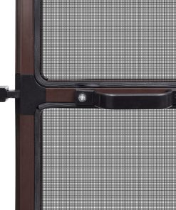 Zanzariera Con Cardini Per Porte Marrone 120 X 240 cm