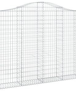 Cesto Gabbione Ad Arco 200x30x160/180 Cm Ferro Zincato