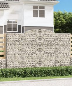 Cesto Gabbione Ad Arco 300x30x180/200 Cm Ferro Zincato