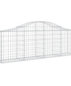 Cesto Gabbione Ad Arco 200x30x60/80 Cm Ferro Zincato