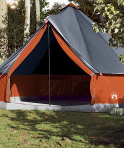 Tenda Familiare Tipi 10 Persone Grigia E Arancione Impermeabile
