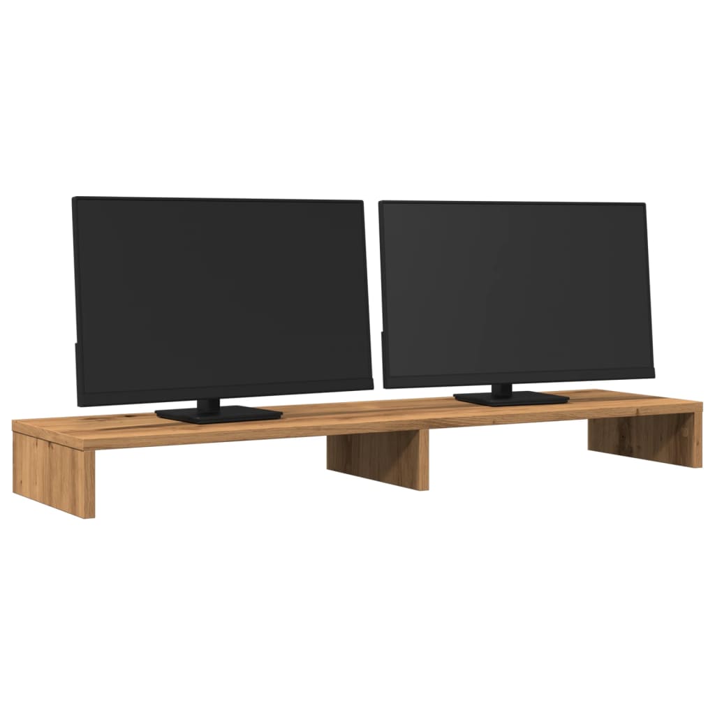 Supporto Per Monitor Rovere Artigianale 100x27x10 Cm Truciolato