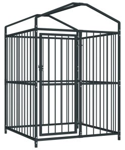 Canile Da Esterno Con Tetto 120x120x150 cm