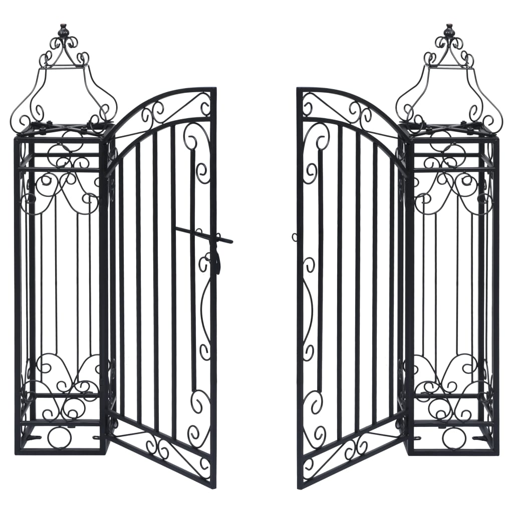 Cancello Ornamentale Da Giardino Ferro Battuto 22x20,5x100 cm