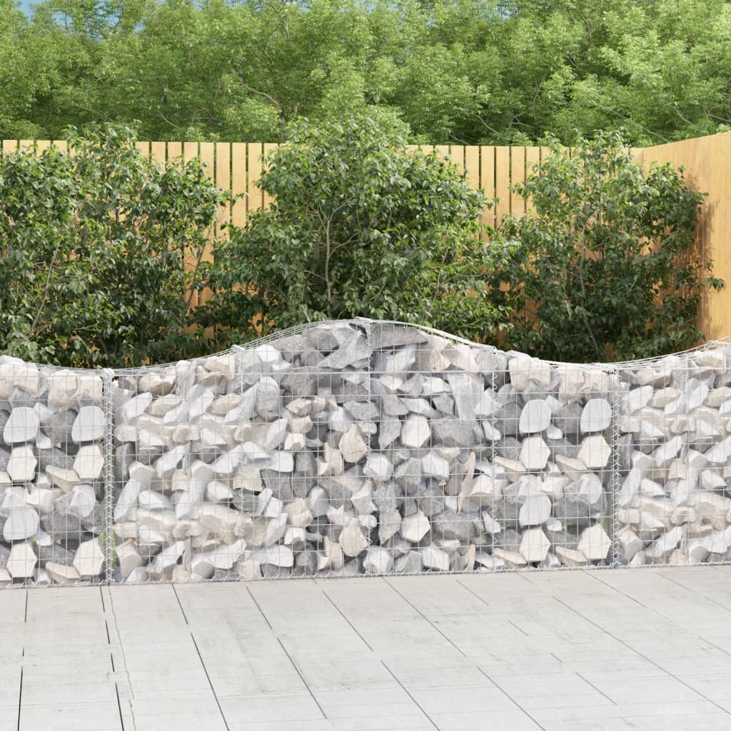 Cesti Gabbioni Ad Arco 9 Pz 200x30x80/100 Cm Ferro Zincato