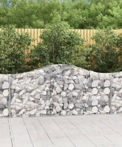 Cesti Gabbioni Ad Arco 14 Pz 200x30x80/100 Cm Ferro Zincato