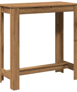 Tavolo Bar Rovere Artigianale 102x50x103,5 Cm Legno Multistrato