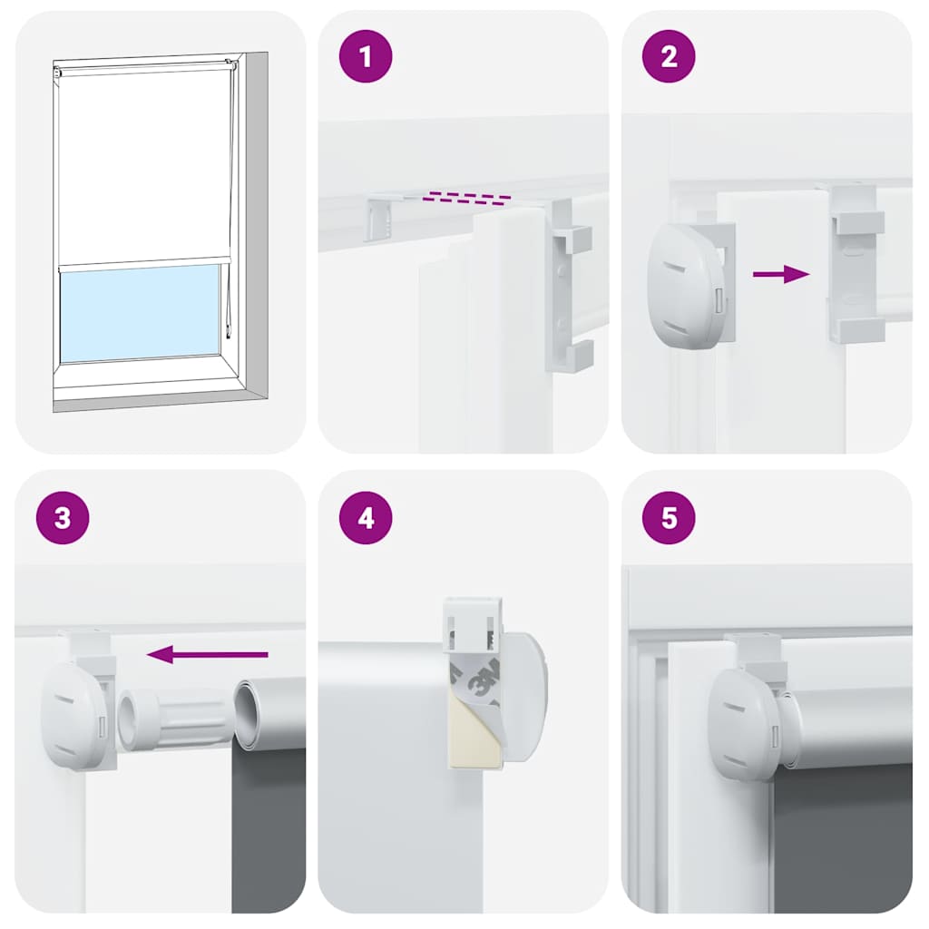 Tenda A Rullo Oscurante 160 X 175 Cm Caffè - Image 5