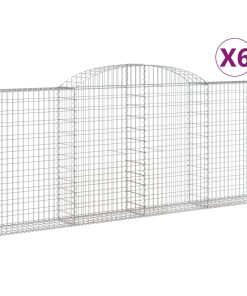 Cesti Gabbioni Ad Arco 6 Pz 300x30x120/140 Cm Ferro Zincato