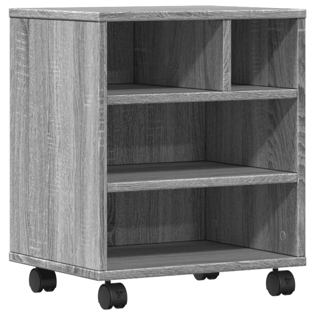 Supporto Per Stampante Con Ruote Grigio Sonoma 41x32x48 cm