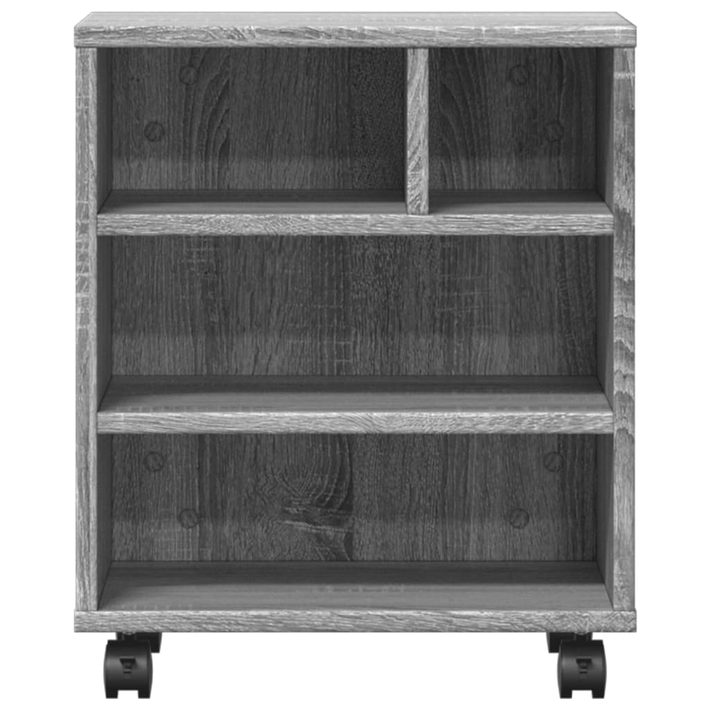 Supporto Per Stampante Con Ruote Grigio Sonoma 41x32x48 cm - Image 4