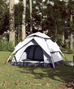Tenda 3 Persone Bianca In Tessuto Oscurante A Rilascio Rapido