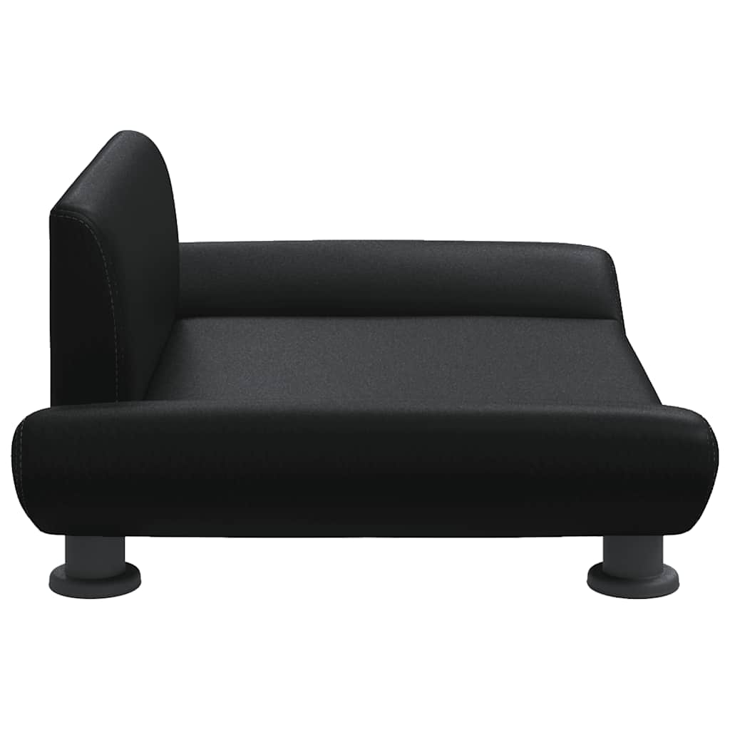 Lettino Per Cani Nero 70x45x28 Cm In Similpelle