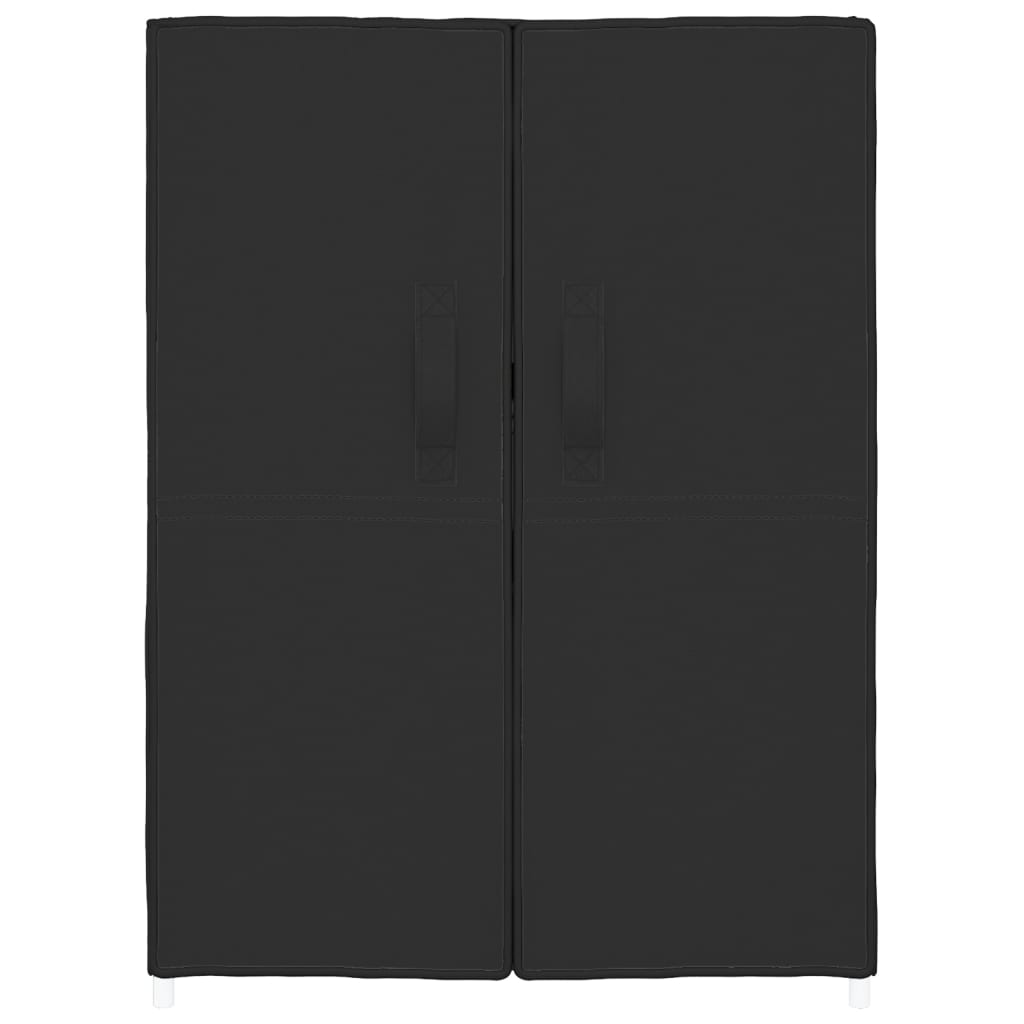 Scarpiera Nera 60x28x90 Cm Tessuto