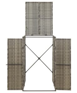 Copribidone Singolo Grigio 70x80x117 Cm In Polyrattan