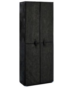 Scarpiera Nera 60x30x166 Cm In Tessuto