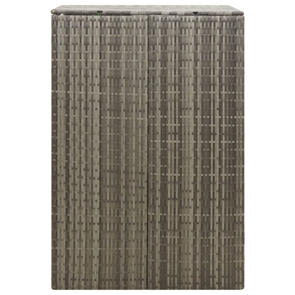 Copribidone Singolo Grigio 70x80x117 Cm In Polyrattan - Image 3
