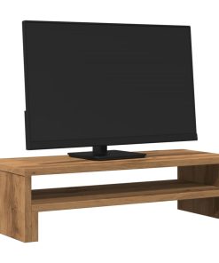 Supporto Per Monitor Rovere Artigianale 54x22x15 Cm Truciolato