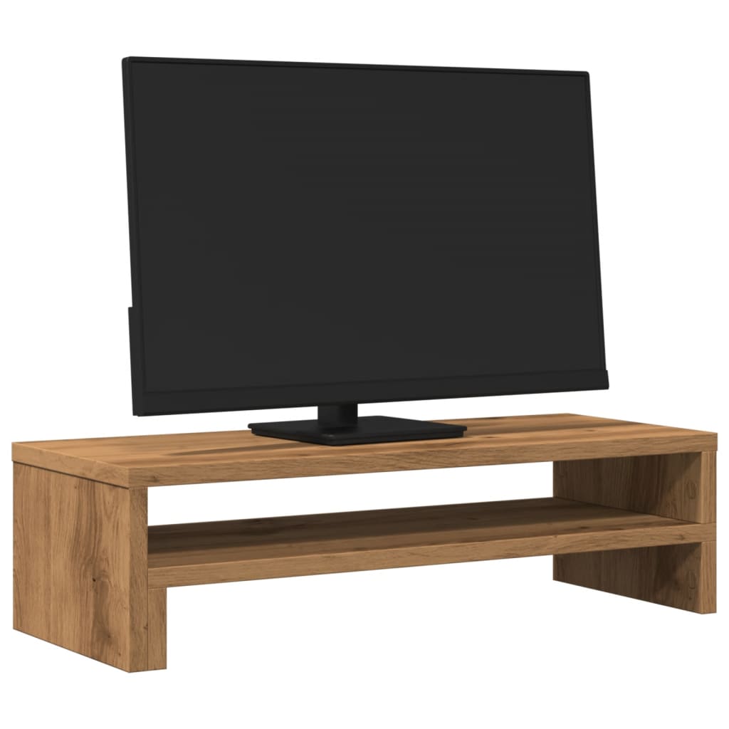 Supporto Per Monitor Rovere Artigianale 54x22x15 Cm Truciolato