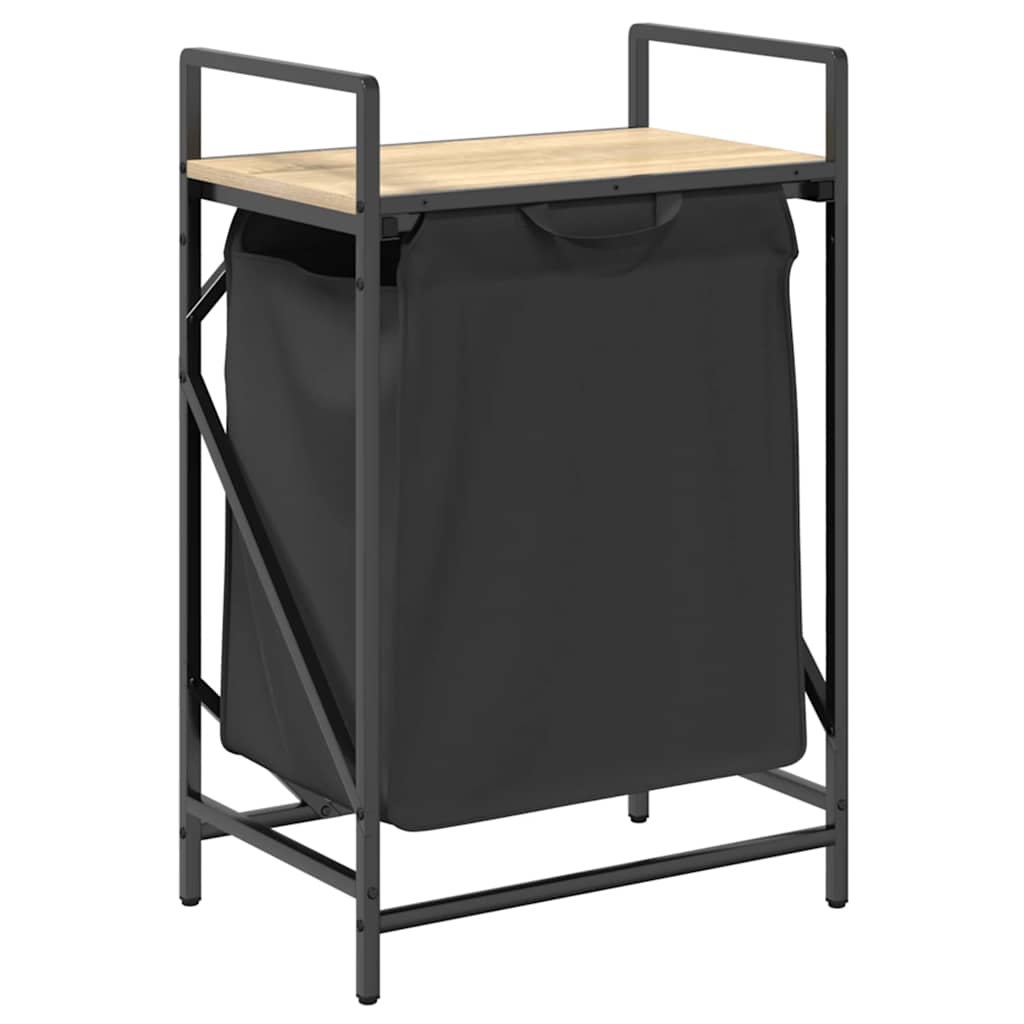 Cesto Della Biancheria 1 Scomparto Con Ripiano Sonoma Rovere - Image 6