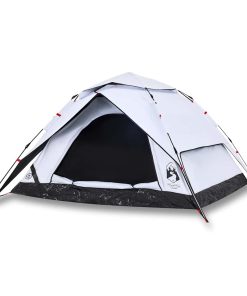 Tenda 4 Persone Bianca In Tessuto Oscurante A Rilascio Rapido