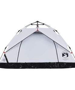Tenda 3 Persone Bianca In Tessuto Oscurante A Rilascio Rapido