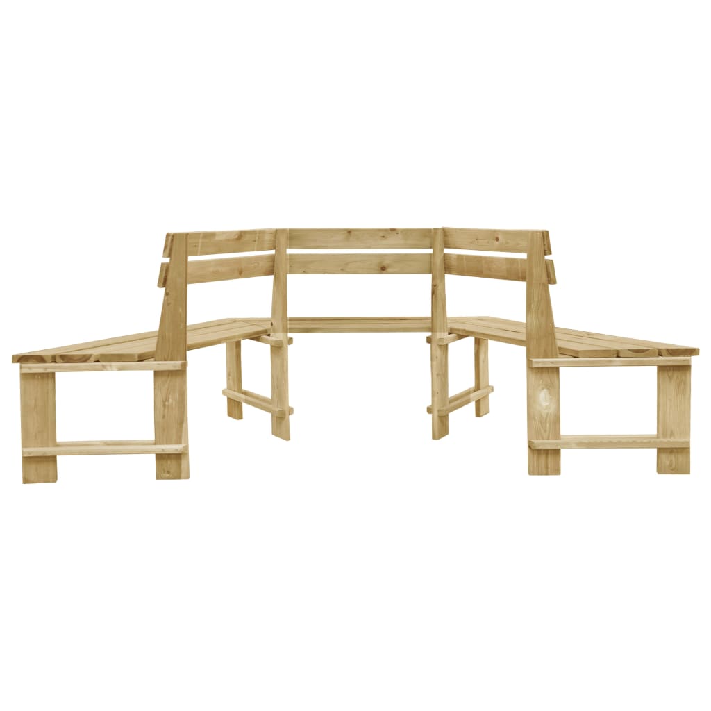 Panchina Da Giardino 240 Cm In Legno Di Pino Impregnato - Image 4