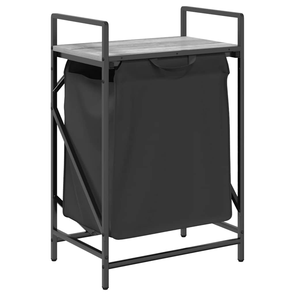 Cesto Della Biancheria 1 Scomparto Con Ripiano Grigio Sonoma - Image 3