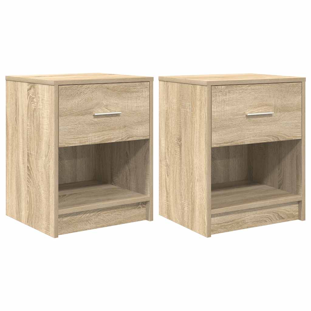 Comodini 2 Pz Con Cassetto Rovere Sonoma 40x34x50 cm - Image 5