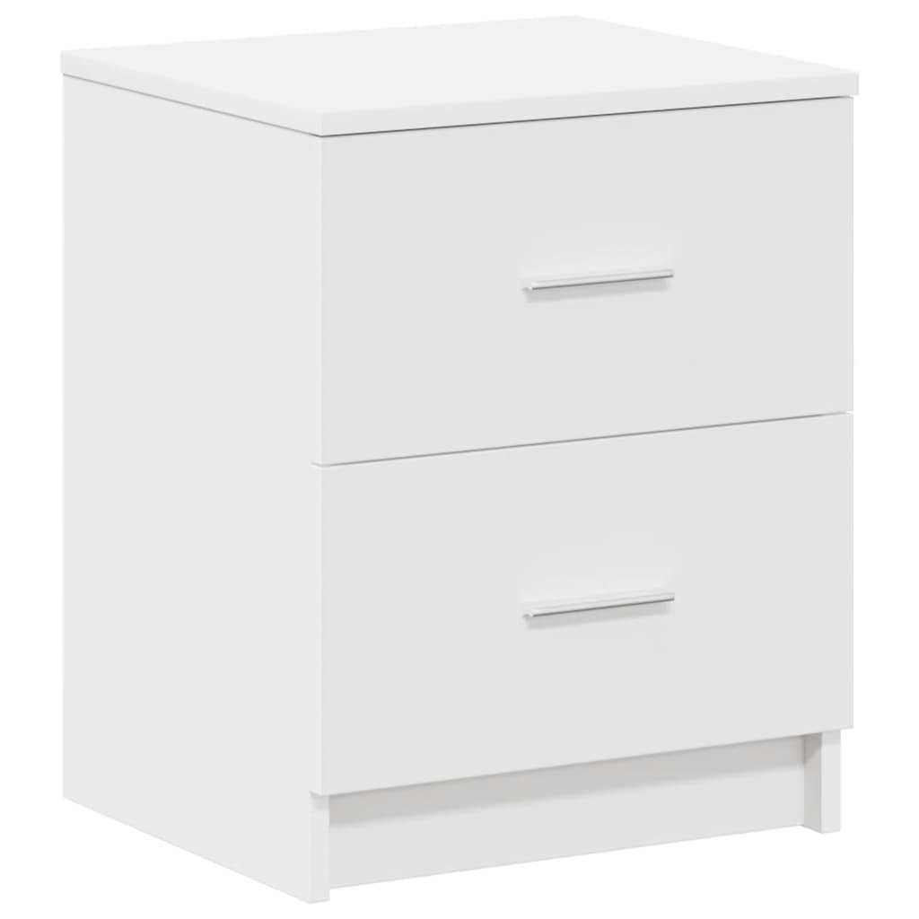 Comodini 2 Pz Con 2 Cassetti Bianchi 40x36x50 cm - Image 4