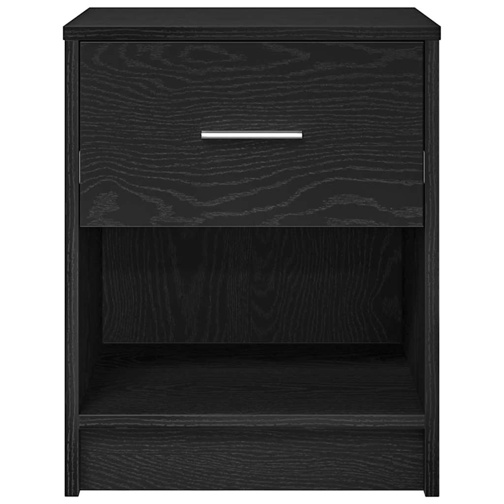 Comodini 2 Pz Con Cassetto Nero 40x34x50 cm