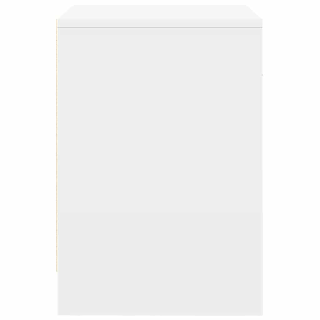Comodini 2 Pz Con Cassetto Bianco 40x34x50 cm - Image 5