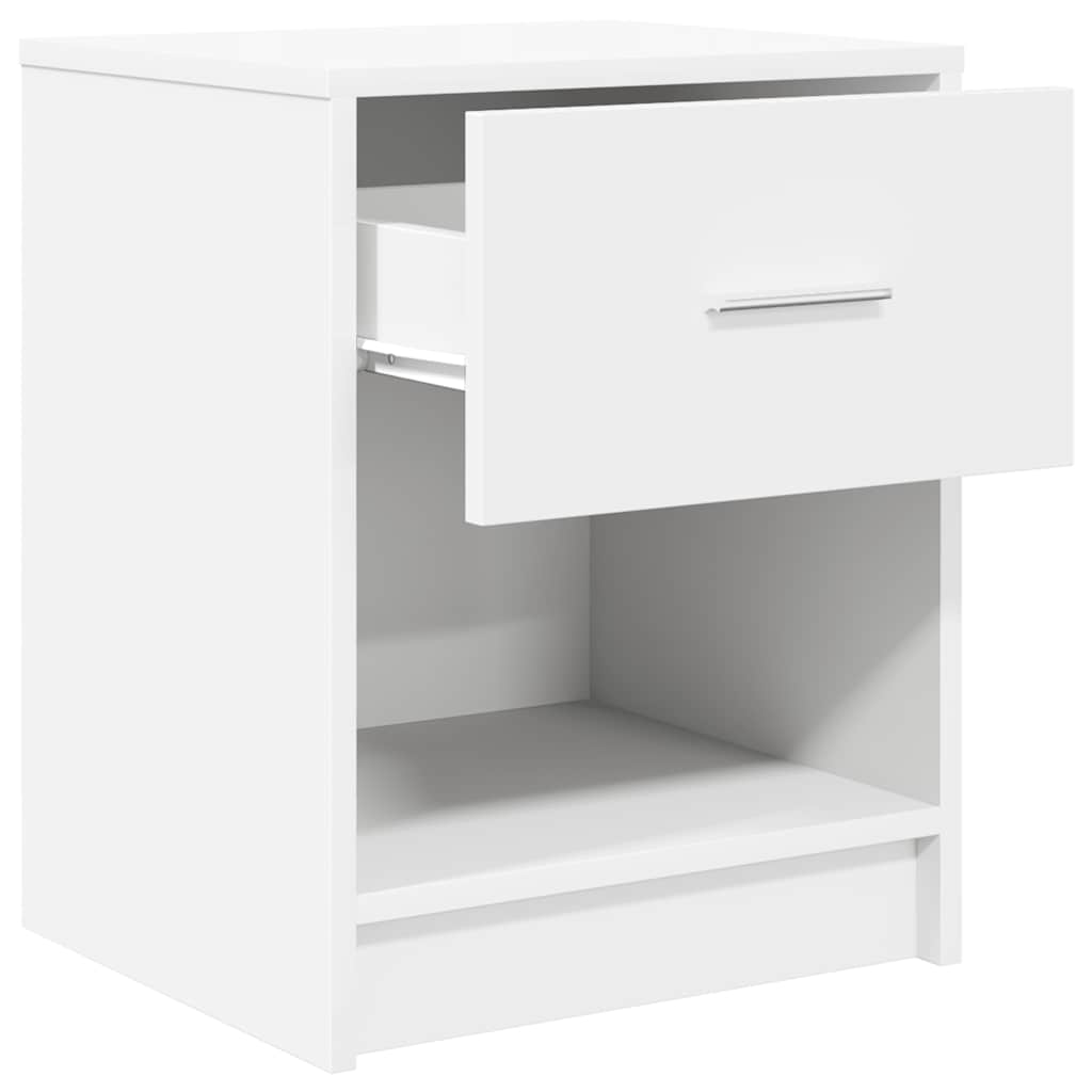 Comodini 2 Pz Con Cassetto Bianco 40x34x50 cm - Image 6