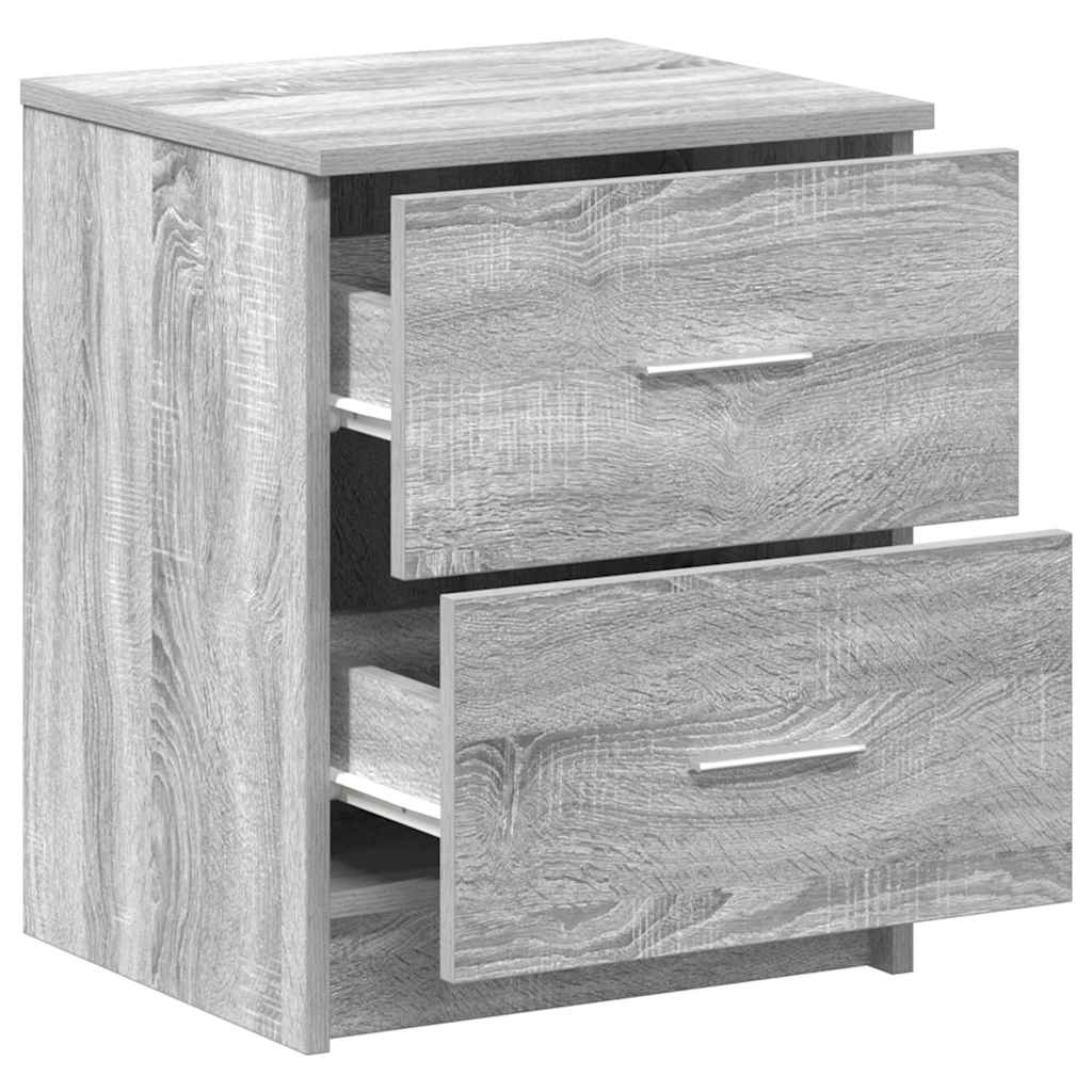Comodini 2 Pz Con 2 Cassetti Grigio Sonoma 40x36x50 cm - Image 4