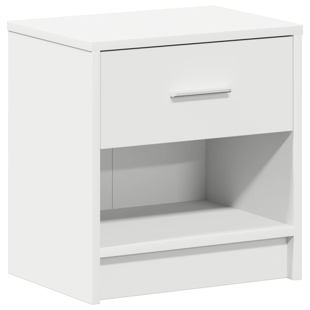 Comodini 2 Pz Con Cassetto Bianco 39x28x41 cm - Image 4