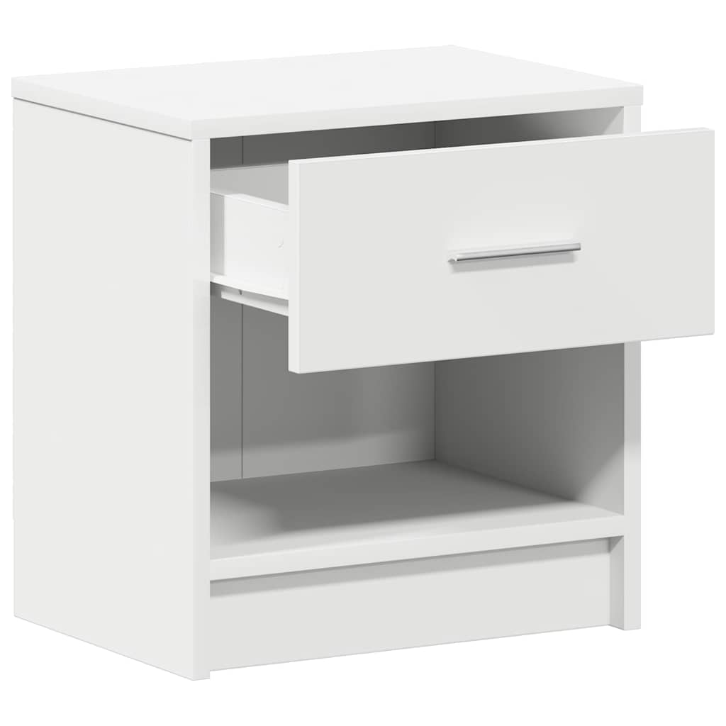 Comodini 2 Pz Con Cassetto Bianco 39x28x41 cm