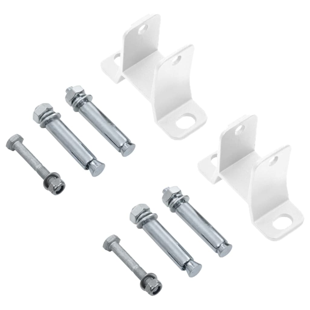 Tenda Da Sole Retrattile Manuale Con Led 400x300cm Blu E Bianco - Image 3