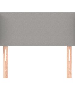 Testiera Ad Orecchio Grigio Chiaro 93x16x78/88 Cm In Tessuto