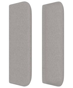 Testiera Ad Orecchio Grigio Chiaro 203x16x78/88 Cm In Tessuto