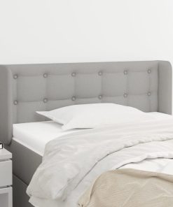 Testiera Ad Orecchio Grigio Chiaro 93x16x78/88 Cm In Tessuto