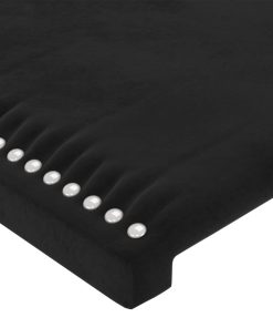 Testiera Ad Orecchio Nera 93x16x78/88 Cm In Velluto