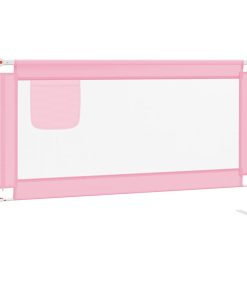 Sponda Letto Di Sicurezza Per Bambini Rosa 140x25cm In Tessuto