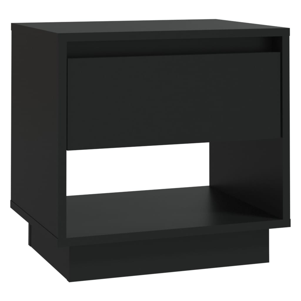 Comodini 2 Pz Neri 45x34x44 Cm In Truciolato
