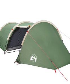 Tenda Da Campeggio A Tunnel Per 4 Persone Verde Impermeabile